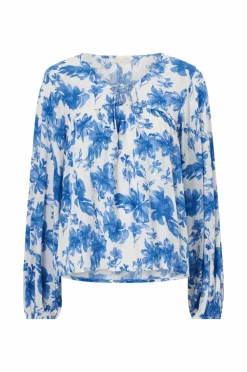 Ellos Collection Bluse i krøllet viskose
