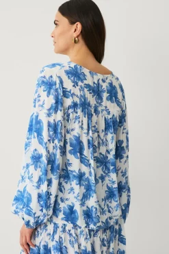 Ellos Collection Bluse i krøllet viskose