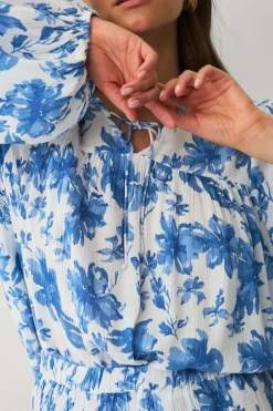 Ellos Collection Bluse i krøllet viskose