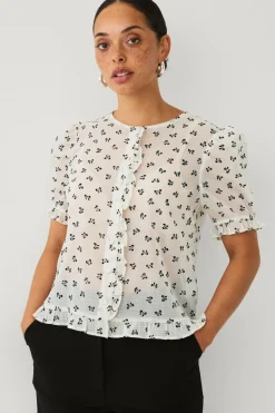 Ellos Collection Bluse med volanter