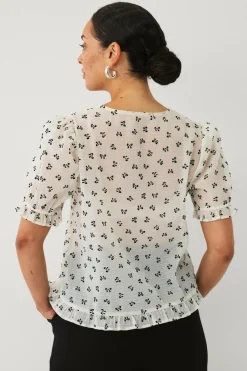 Ellos Collection Bluse med volanter