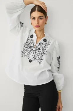 Ellos Collection Bluse med ballonærmer