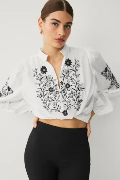 Ellos Collection Bluse med ballonærmer