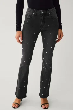 Ellos Collection Bootcut jeans med rhinstene