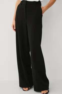 Ellos Collection Brede jakkesætsbukser med ekstra høj talje