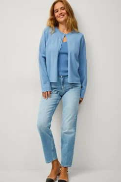 Ellos Collection Cardigan med perleknap på toppen