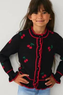 Ellos Collection Cardigan med kirsebær-mønster