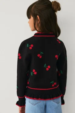 Ellos Collection Cardigan med kirsebær-mønster