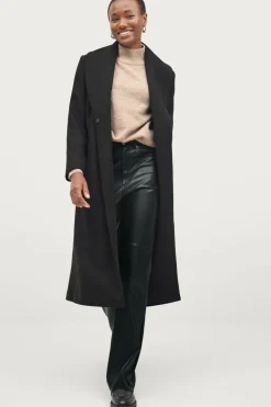 Ellos Collection Dobbeltradet frakke med sjalskrave