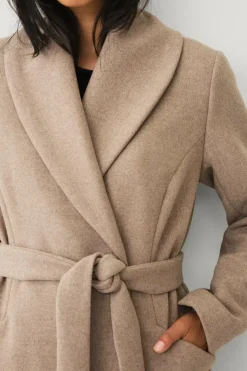 Ellos Collection Dobbeltradet frakke med sjalskrave