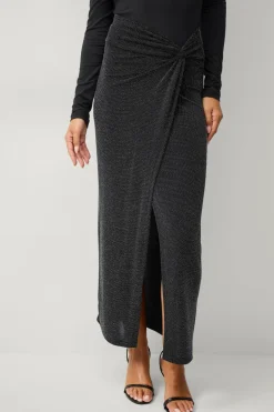 Ellos Collection Draperet lurex-nederdel