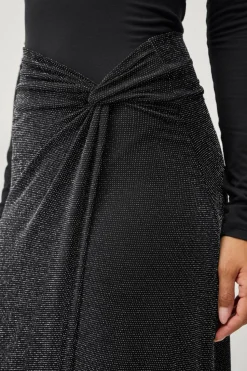 Ellos Collection Draperet lurex-nederdel