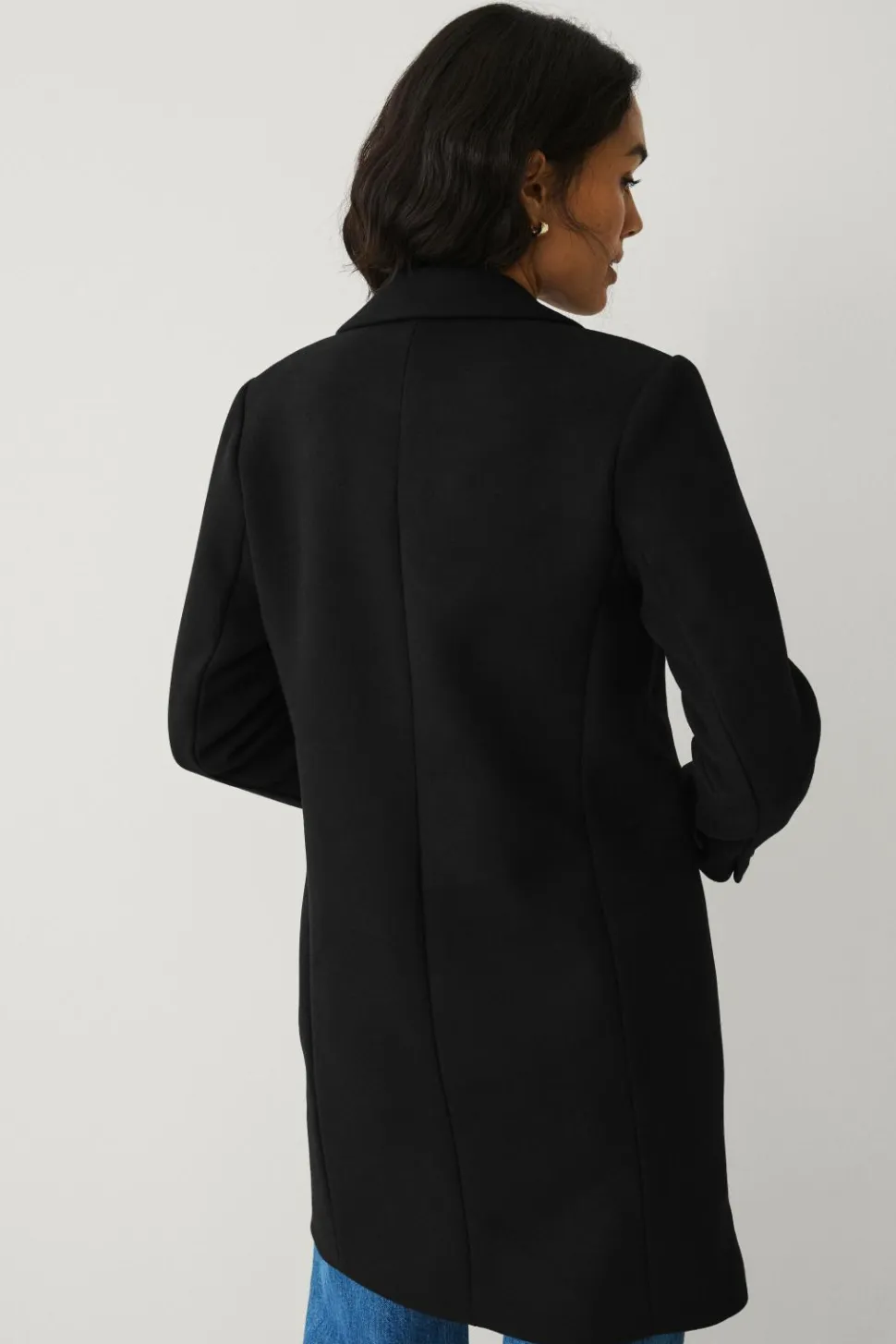 Ellos Collection Enkeltradet uldfrakke