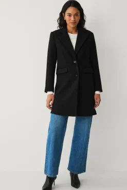 Ellos Collection Enkeltradet uldfrakke