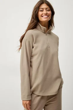 Ellos Collection Fleecetrøje med halv lynlås