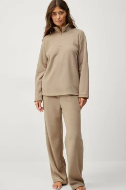 Ellos Collection Fleecetrøje med halv lynlås