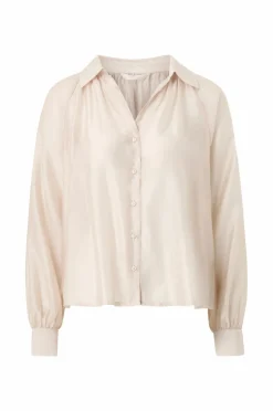 Ellos Collection Gennemsigtig bluse med v-hals