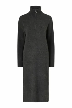 Ellos Collection Glatstrikket kjole med høj krave