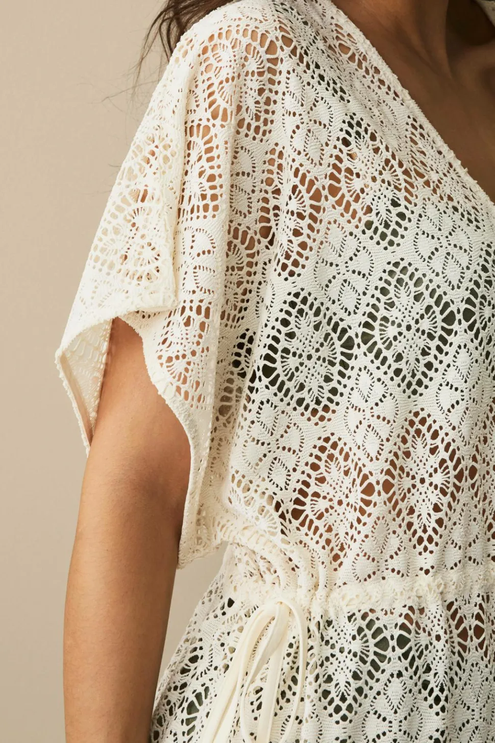 Ellos Collection Hæklet kaftan-strandkjole