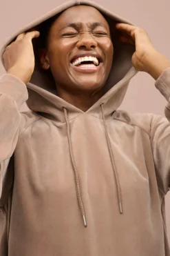 Ellos Collection Hættetrøje i velour