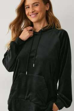 Ellos Collection Hættetrøje i velour