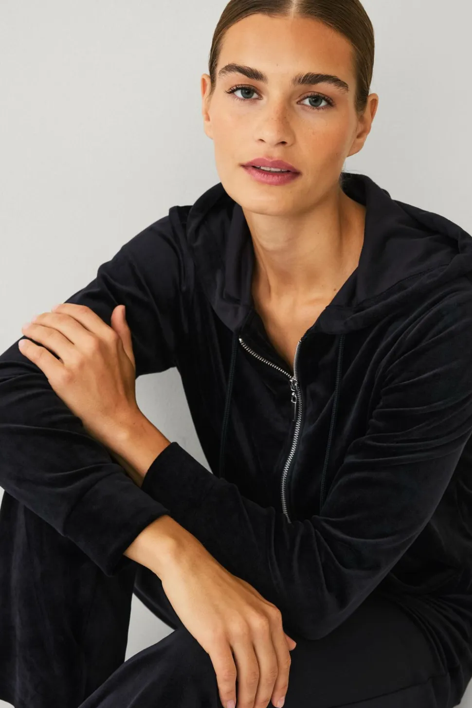 Ellos Collection Hættetrøje i velour