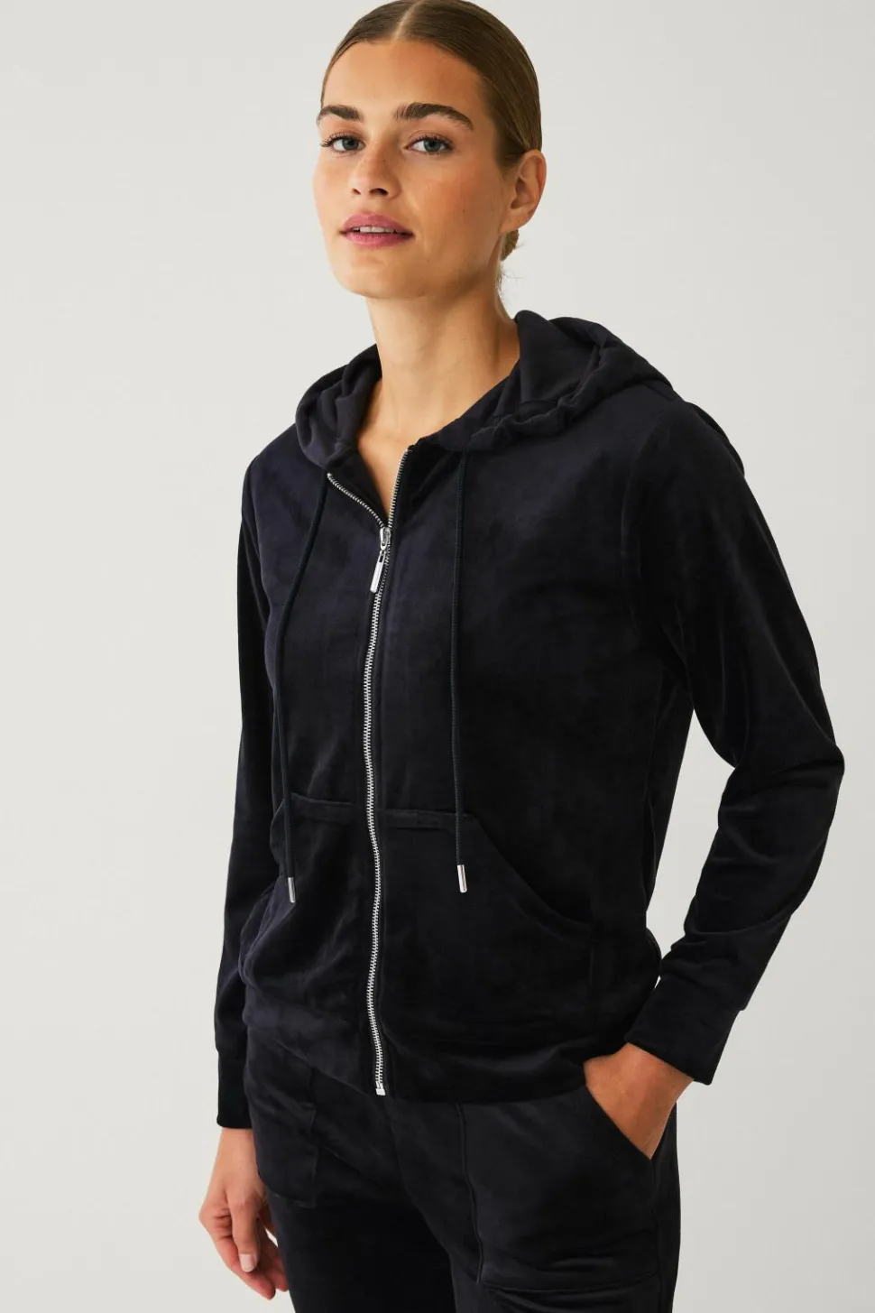 Ellos Collection Hættetrøje i velour