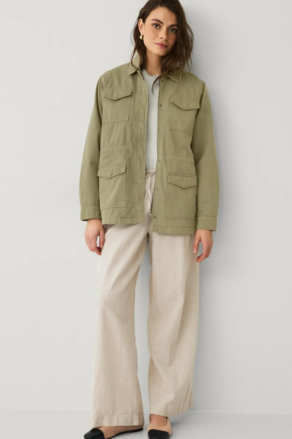 Ellos Collection Jakke i bomuldstwill