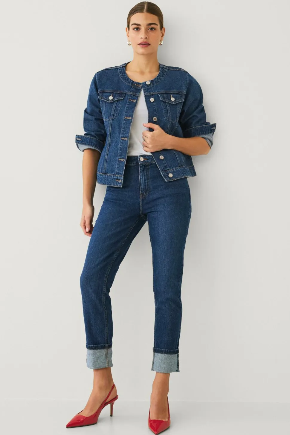 Ellos Collection Jeans Slim Straight Folded