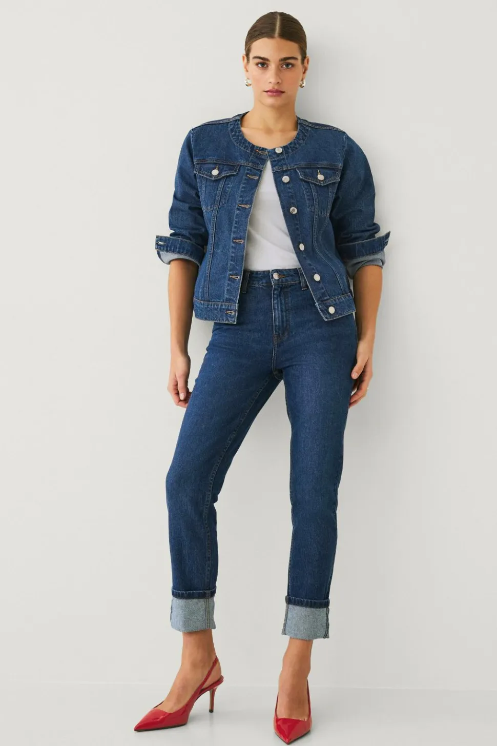 Ellos Collection Jeans Slim Straight Folded