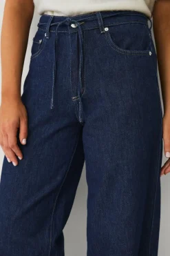 Ellos Collection Jeans med brede ben og bindebånd i taljen