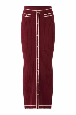 Ellos Collection Kabelstrikket maxi nederdel