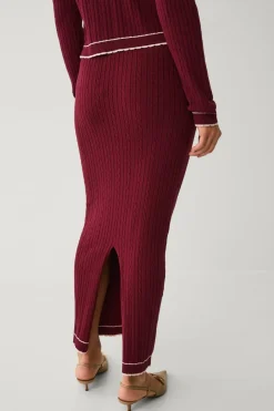 Ellos Collection Kabelstrikket maxi nederdel
