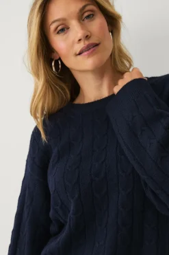 Ellos Collection Kabelstrikket Pullover