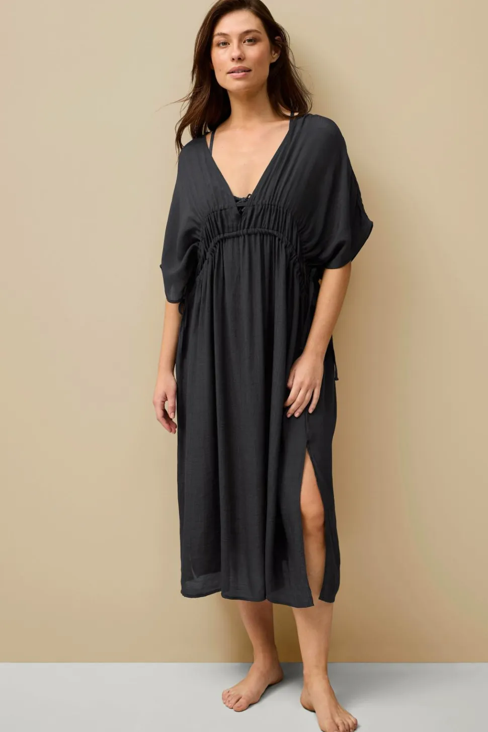 Ellos Collection Kaftan med snøre Strandkjole