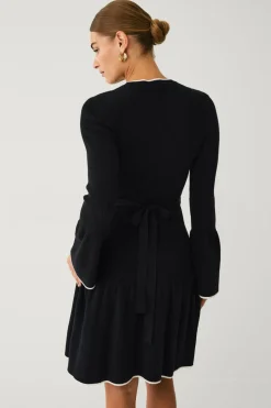 Ellos Collection Kjole med sløjfe og bindebånd