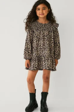 Ellos Collection Kjole med smock og flæser