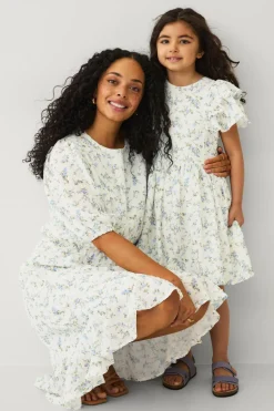 Ellos Collection Kjole med flæseærmer