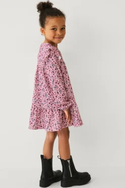 Ellos Collection Kjole med smock og flæser