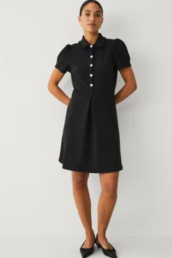 Ellos Collection Kjole i jersey med rhinstenknapper