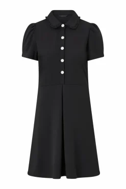 Ellos Collection Kjole i jersey med rhinstenknapper