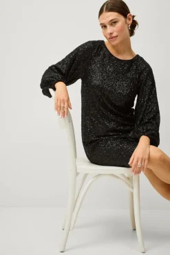 Ellos Collection Kort pailletkjole med en sløjfe