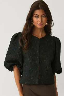 Ellos Collection Kort blusejakke med blomstermønster