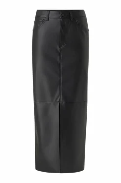 Ellos Collection Lang nederdel i imiteret læder