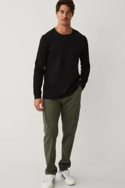 Ellos Collection Langærmet t-shirt med knaplukning