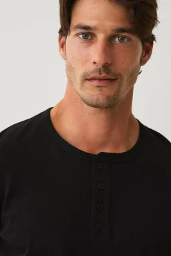 Ellos Collection Langærmet t-shirt med knaplukning