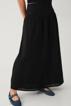 Ellos Collection Lang nederdel med foldbar talje