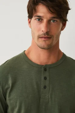 Ellos Collection Langærmet t-shirt med knaplukning