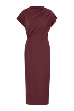 Ellos Collection Lang trikotkjole med drapering