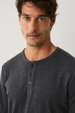 Ellos Collection Langærmet t-shirt med knaplukning